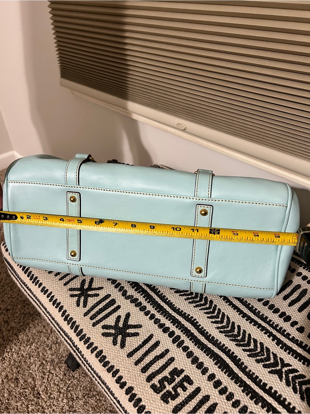 Dooney & Bourke Large Pale Blue/Aqua Florentine Leather Satchel - Picture 16 of 16